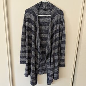 Barefoot Dreams Womens Medium Cardigan Blue Gray Cozy Loungewear Sleepwear